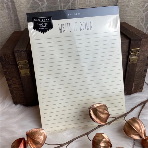 RAE DUNN TWO LEGAL SIZED NOTEPADS RD 2020 HTF VHTF - Picture 7 of 7